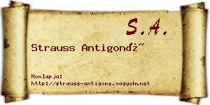 Strauss Antigoné névjegykártya